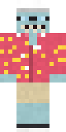 Frozen Zombie Tourist Minecraft skin