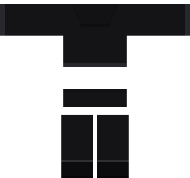 All Black Everything shirt and pants, back