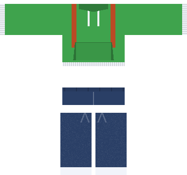 Backpack Day Roblox shirt and pants, laid flat