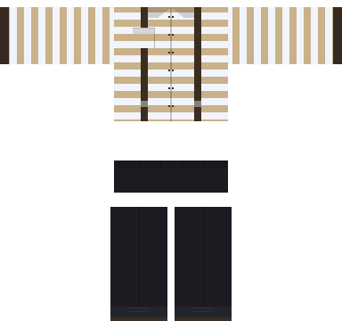 Barista Apron Roblox shirt and pants, laid flat