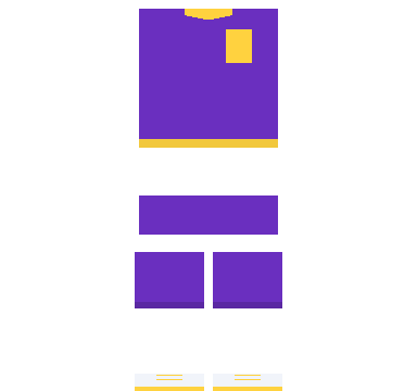 Basketball Jersey Roblox shirt and pants, laid flat
