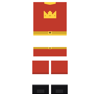 Boxing Champ Roblox shirt and pants, laid flat