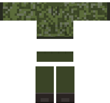 Camo Hoodie Roblox shirt and pants, laid flat