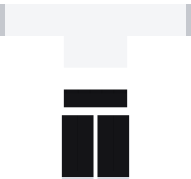 Chef Whites shirt and pants, back
