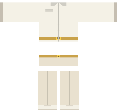 Clean Girl Roblox shirt and pants, laid flat
