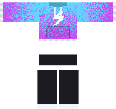 Cyber Fade Roblox shirt and pants, laid flat