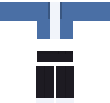 Denim Jacket Roblox shirt and pants, laid flat