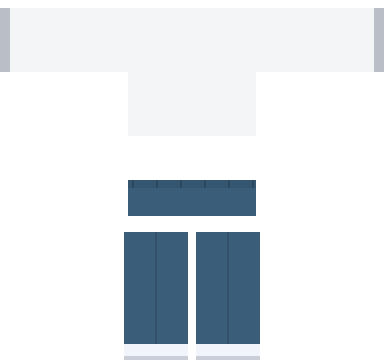 Doctor shirt and pants, back