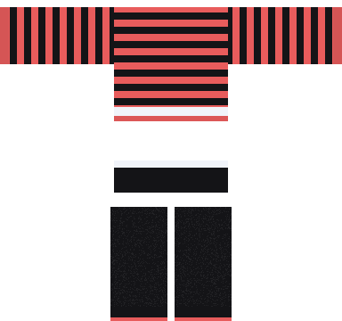 Emo Stripe shirt and pants, back