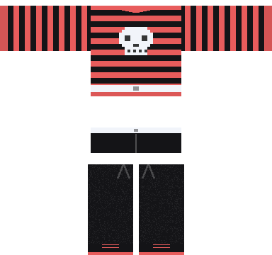 Emo Stripe Roblox shirt and pants, laid flat