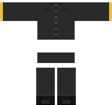Firefighter Roblox shirt and pants, laid flat