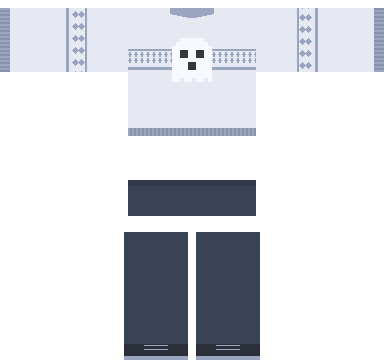 Ghostly Sweater Roblox shirt and pants, laid flat