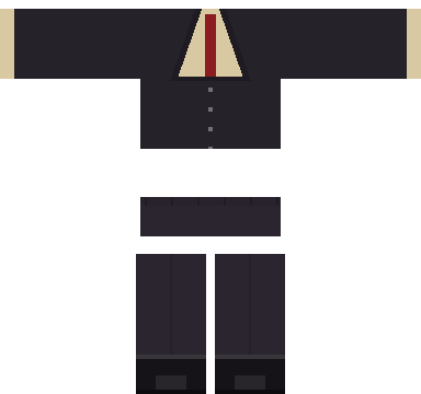 Headless Rider Roblox shirt and pants, laid flat