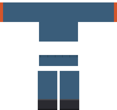 Mechanic shirt and pants, back