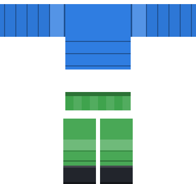 Noob Knight shirt and pants, back