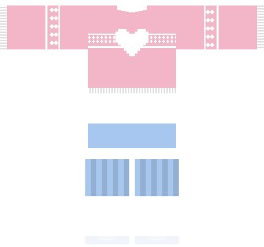 Pastel Sweater Roblox shirt and pants, laid flat