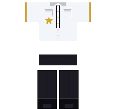 Pilot Roblox shirt and pants, laid flat