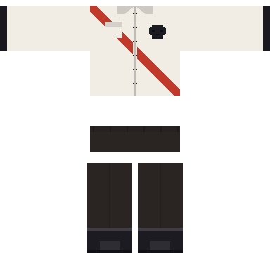 Pirate Captain Roblox shirt and pants, laid flat