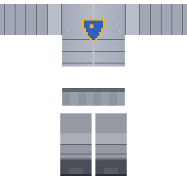 Royal Knight Roblox shirt and pants, laid flat