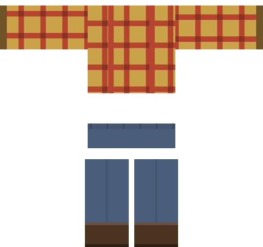 Scarecrow Overalls shirt and pants, back