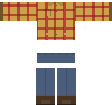 Scarecrow Overalls Roblox shirt and pants, laid flat