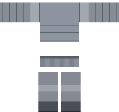 Silver Knight shirt and pants, back