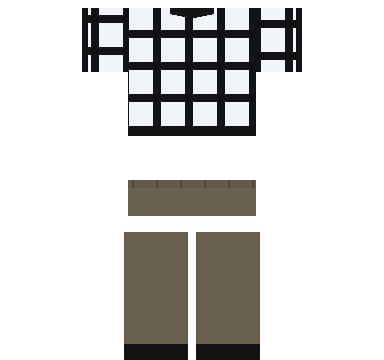 Skate Crew Roblox shirt and pants, laid flat