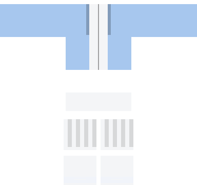 Sky Cardigan Roblox shirt and pants, laid flat