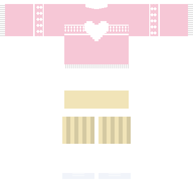 Soft Girl Sweater Roblox shirt and pants, laid flat