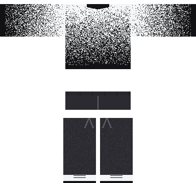Static Fade Roblox shirt and pants, laid flat