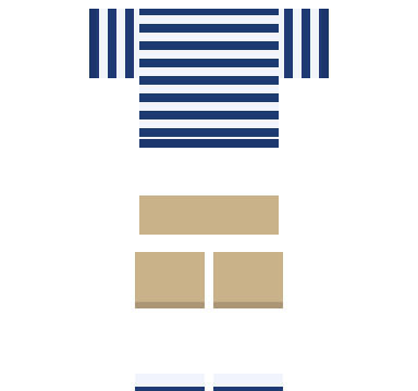 Striped Tee and Shorts shirt and pants, back