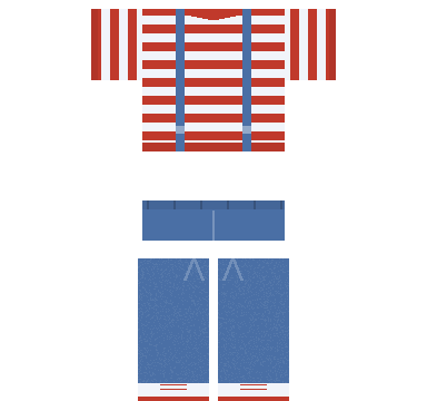 Sunday Overalls Roblox shirt and pants, laid flat