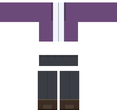 Teacher's Cardigan Roblox shirt and pants, laid flat