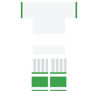 Tennis Whites shirt and pants, back