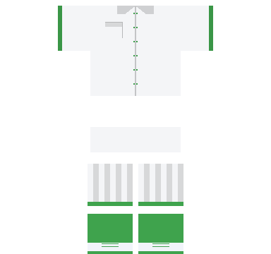 Tennis Whites Roblox shirt and pants, laid flat