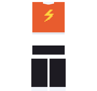 Track Star Roblox shirt and pants, laid flat