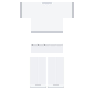 White Out Roblox shirt and pants, laid flat