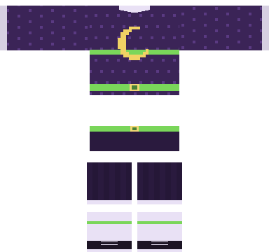 Witching Hour Dress Roblox shirt and pants, laid flat