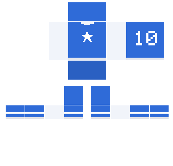 Football Kit Blue Roblox shirt template