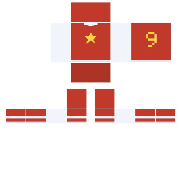 Football Kit Red Roblox shirt template